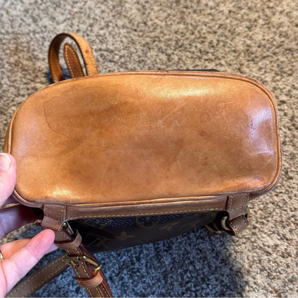 Vintage Louis Vuitton Monogram Mini Montsouris Brown Canvas and Leather Backpack - Picture 9 of 15